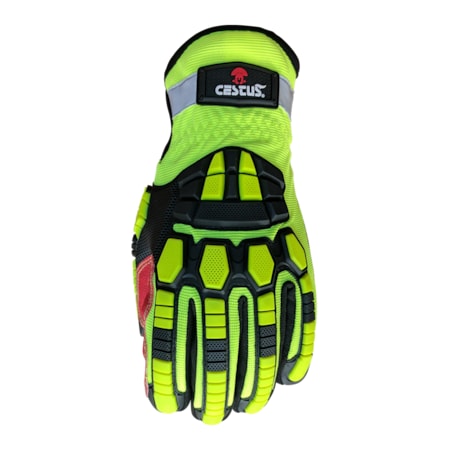 Cestus ANSI Cut A7 Impact Gloves, Skid-X Rough Out Coarse Palm, L, PR 3207-L